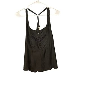 Freebird Black Braided Racerback Tank